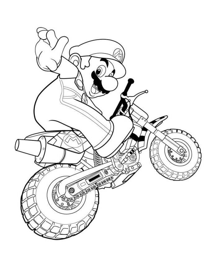Mario Coloring Pictures Pages Kids Adults Boys