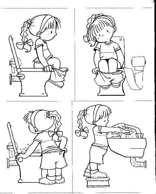501 Simple Potty Training Coloring Pages with Animal character
