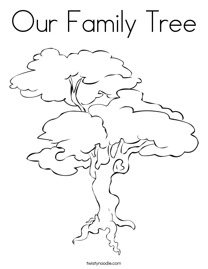 Our Family Tree Coloring Page - Twisty Noodle