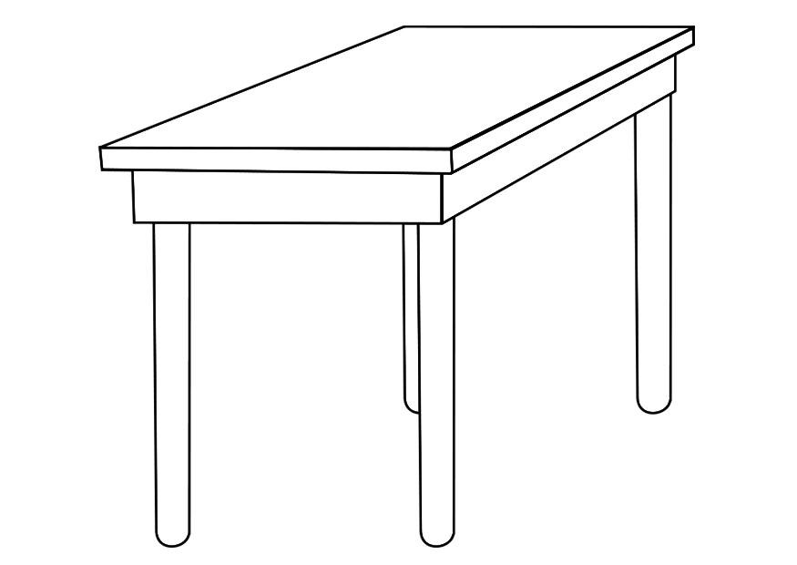 Table Coloring Page Coloring Home
