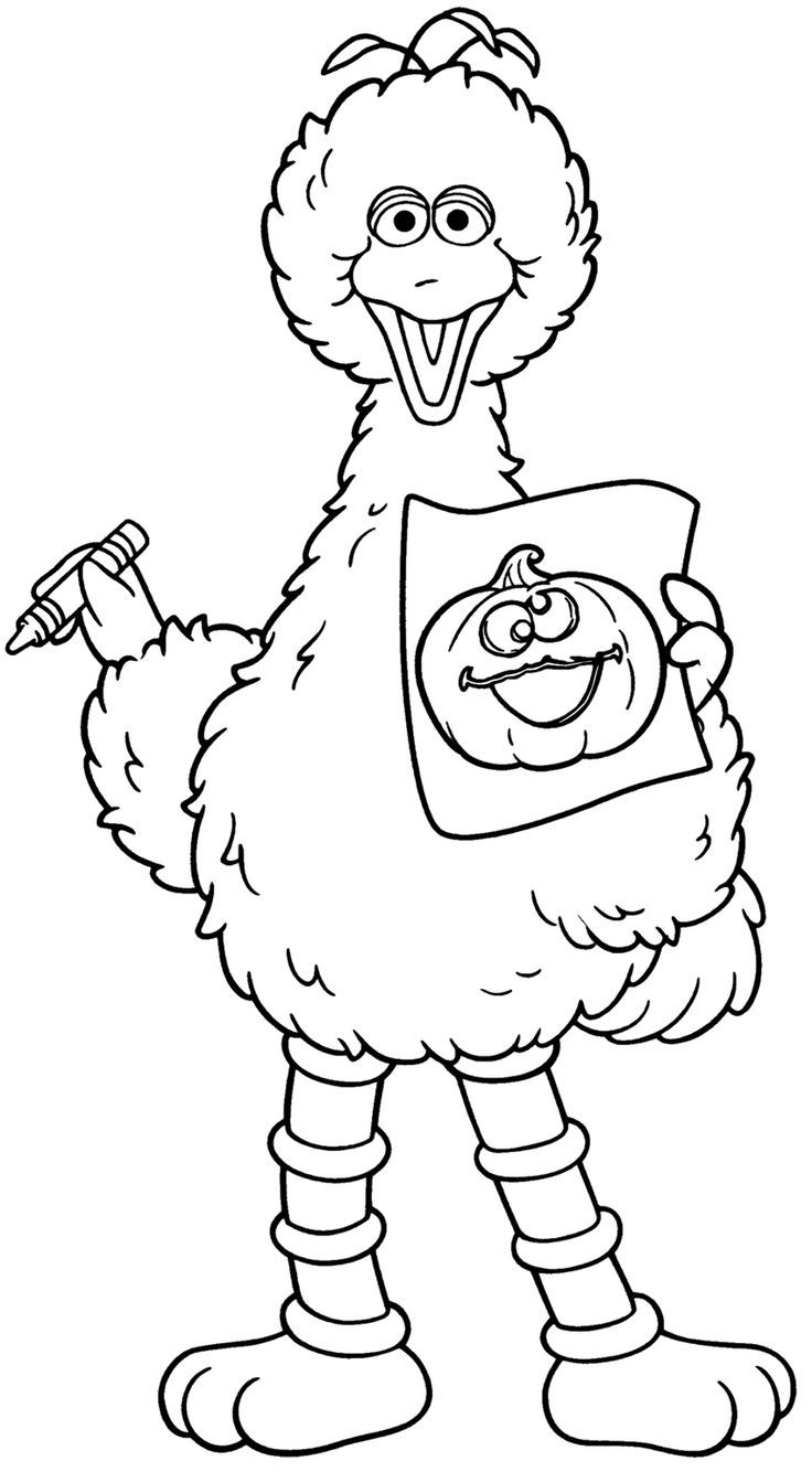 Sesame Street Face Coloring Pages Coloring Home