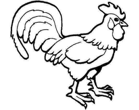 Rooster Coloring Pages : Simple Farm Animal Coloring Pages ...