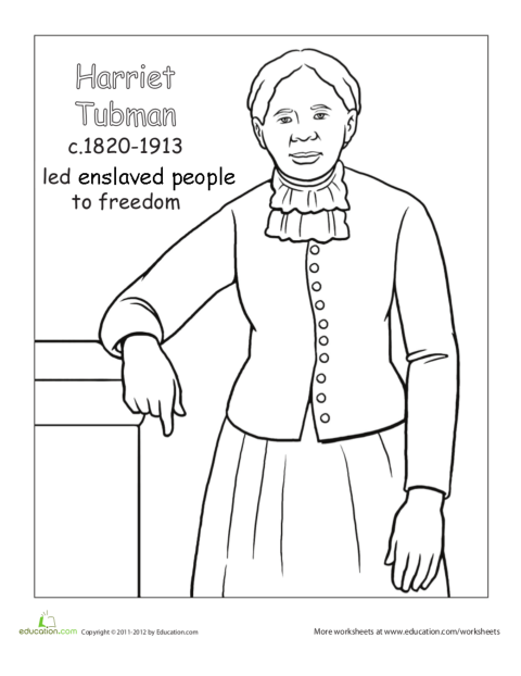 Harriet Tubman Coloring Sheet - Ant-llc.net