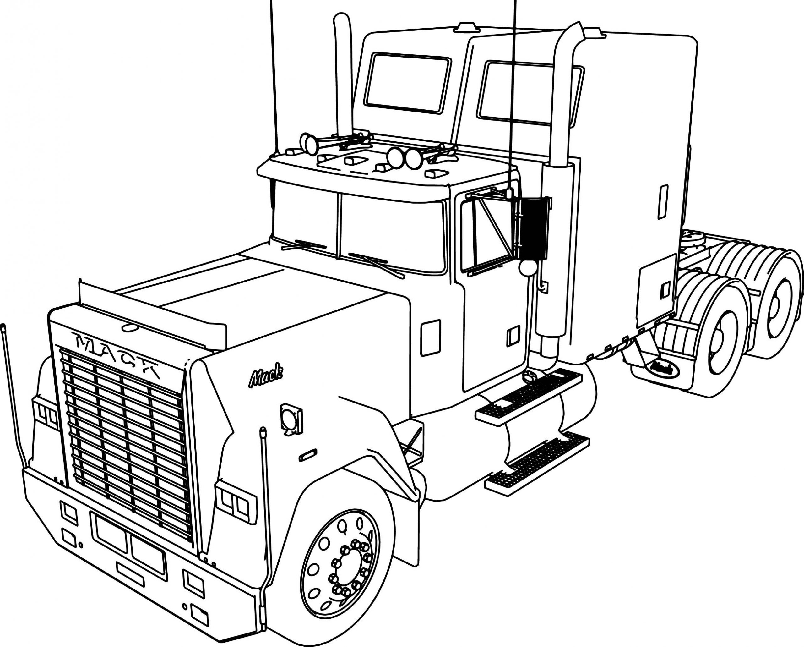 New Coloring Pages : Truck And Trailer Usa Farm To Print ...