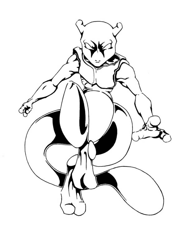 Amazing Picture of Mewtwo Coloring Page - Download & Print Online ...