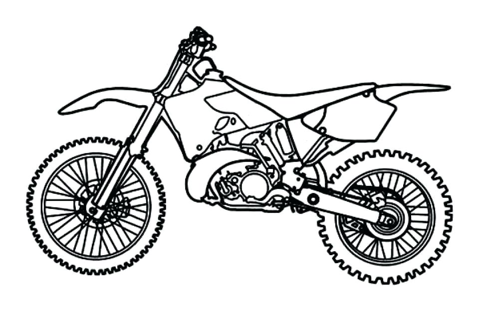 Free Coloring Pages Dirt Bikes