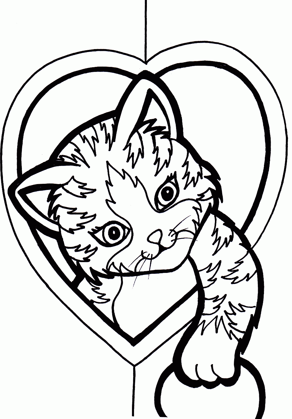 Abstract Cat Printable Coloring Page Coloring Home
