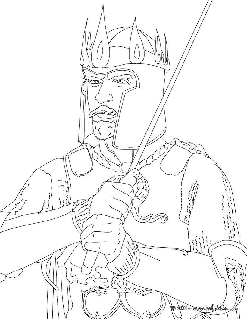 BRITISH KINGS AND PRINCES colouring pages - KING RICHARD III