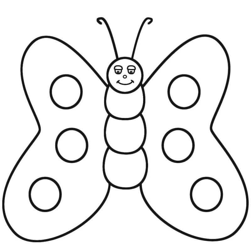 Simple Butterflyring Page Pages Printable Blank Moth – azspring