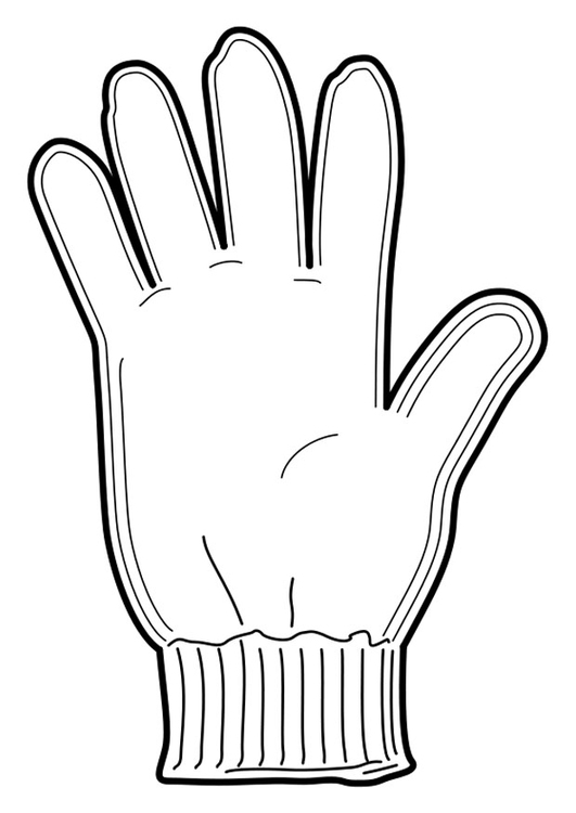 Coloring Page glove - free printable coloring pages