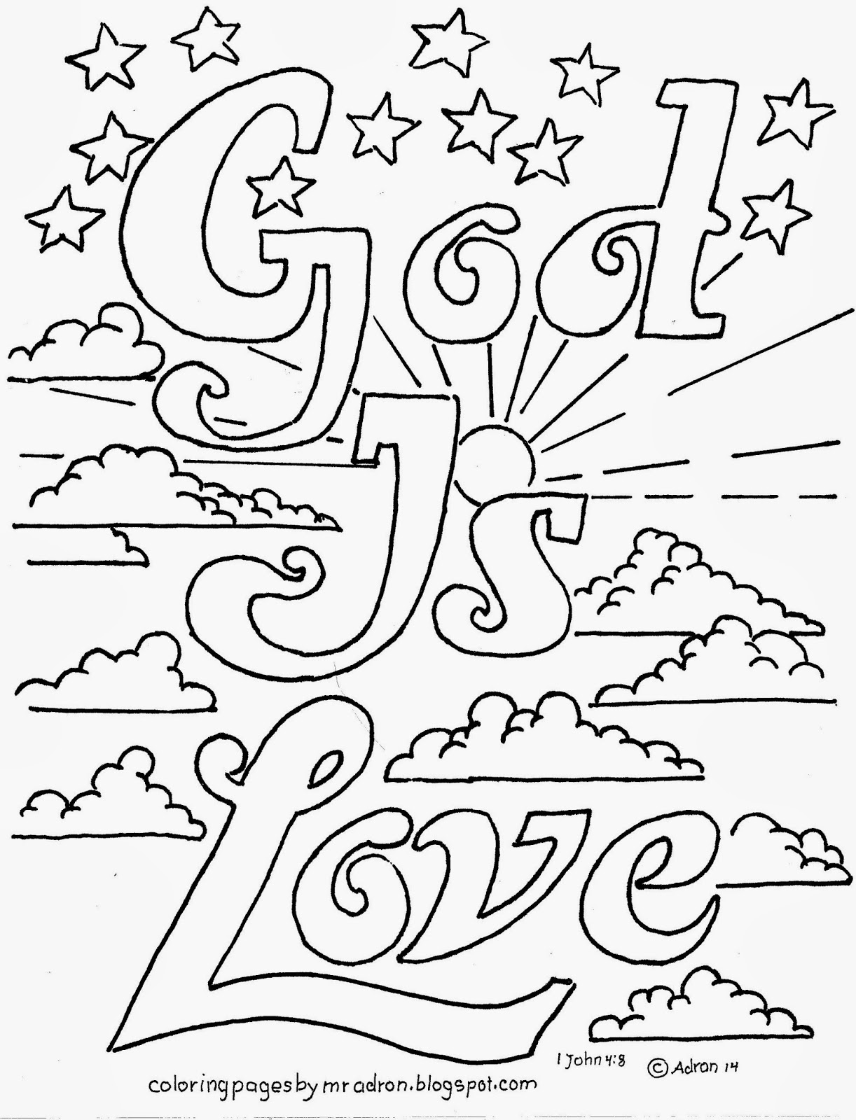 God's Love Coloring Pages