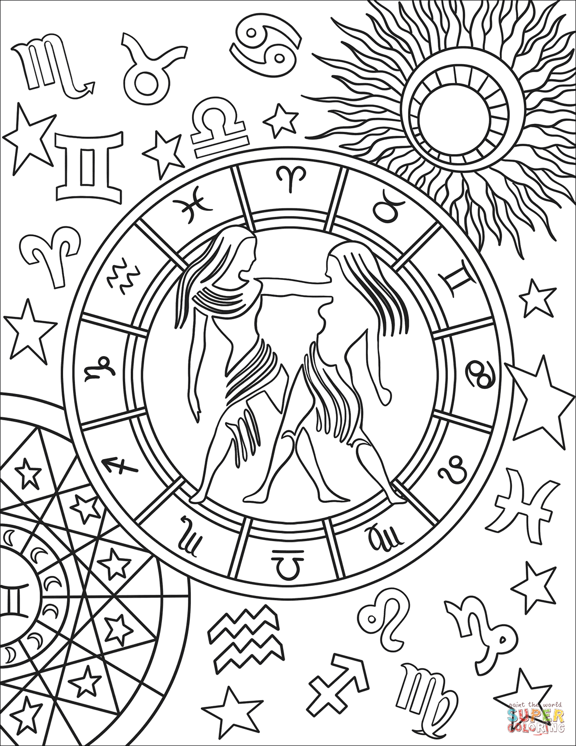 Zodiac Coloring Pages for Adults