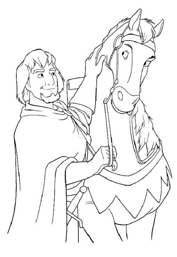 Phoebus and His Horse in The Hunchback of Notre Dame Coloring Page ...