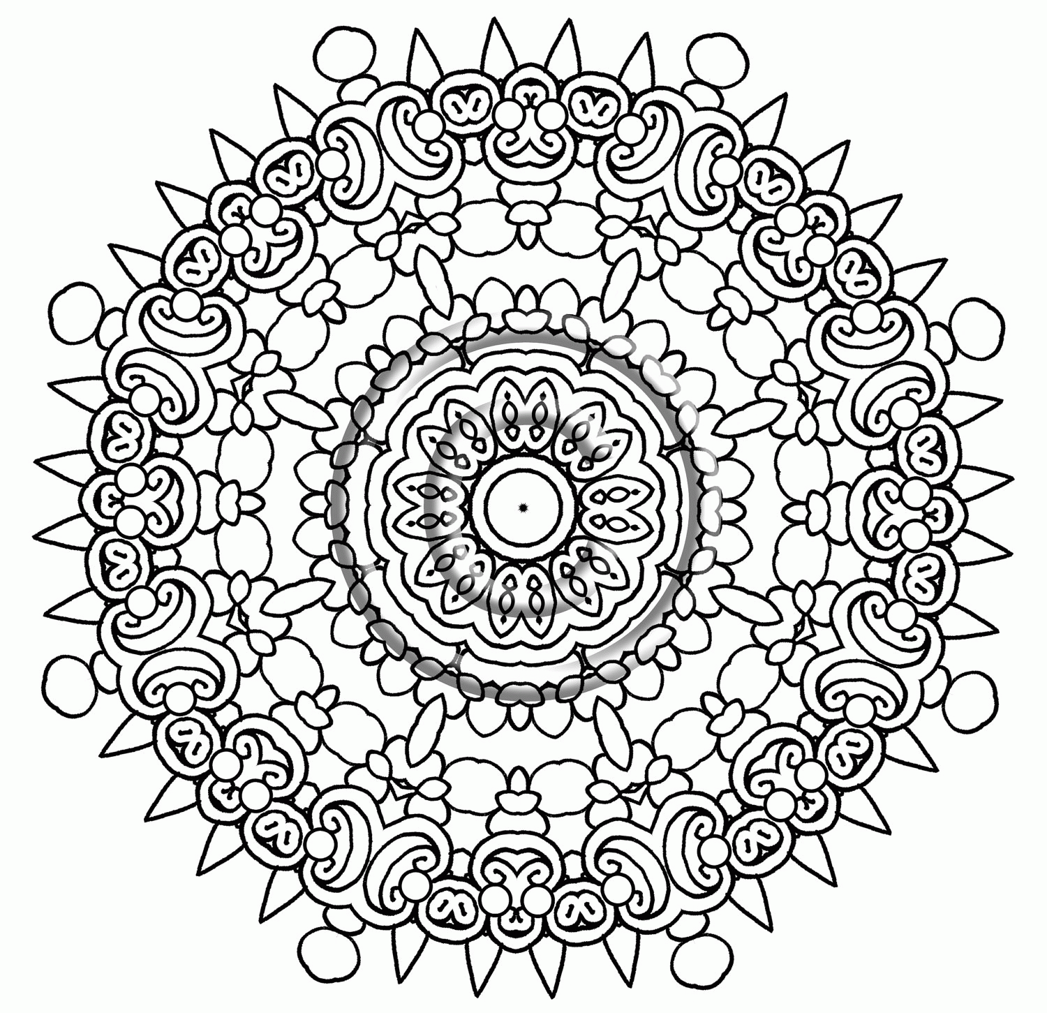 intricate mandala coloring pages - High Quality Coloring Pages