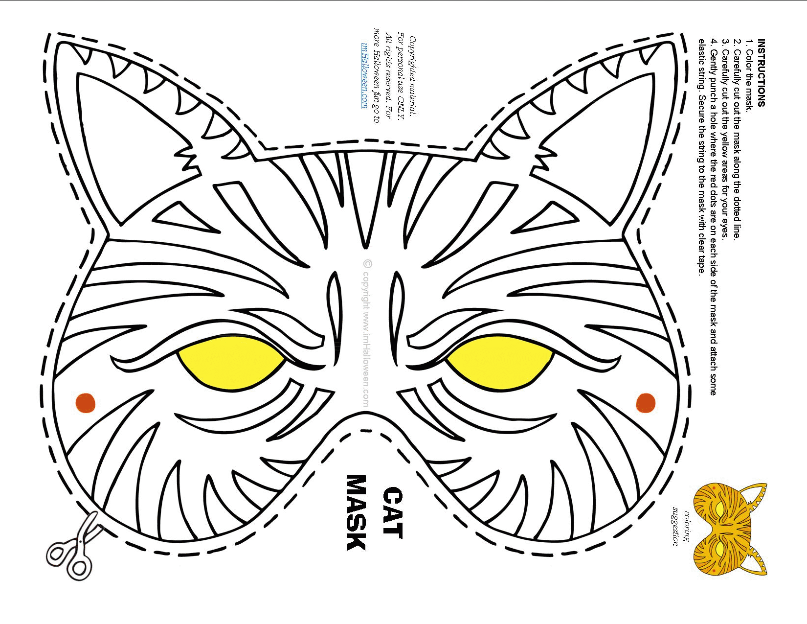 Printable Cat Mask — Crafthubs