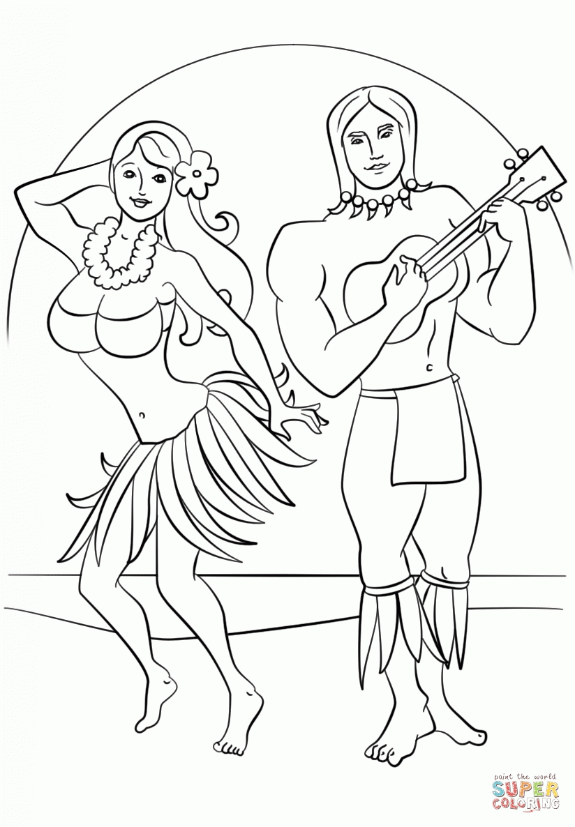 Luau Coloring Pages Free Printables Coloring Home