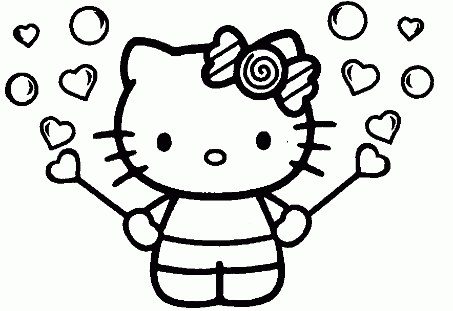smart hello kitty coloring pages - photo #4
