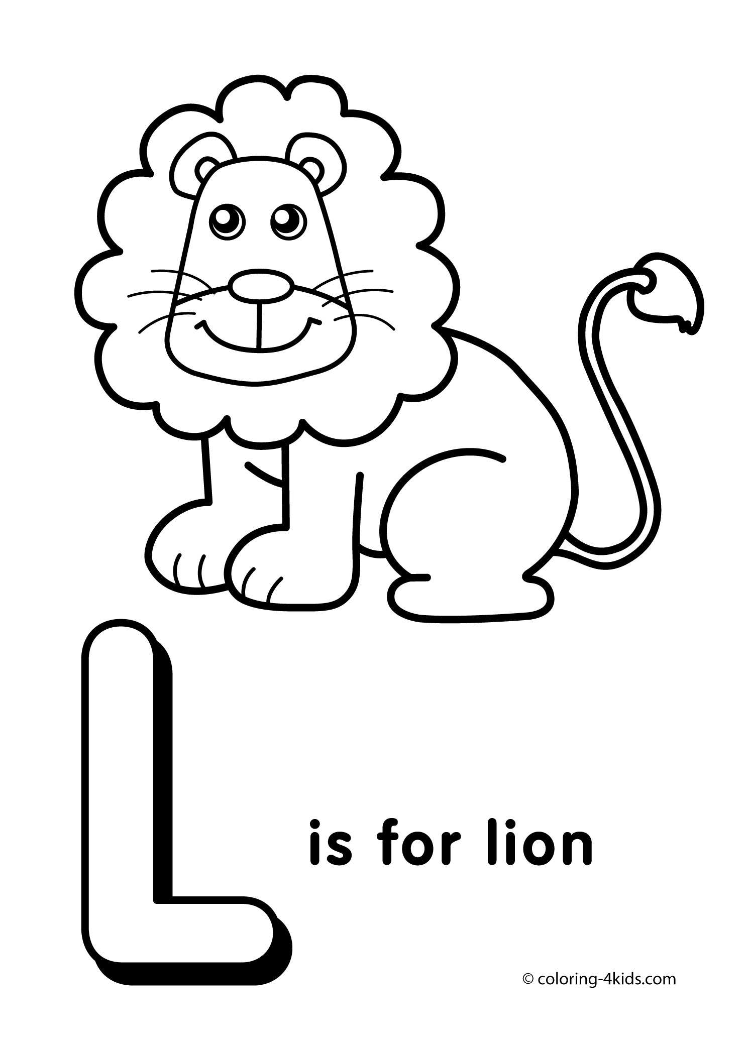 Free Coloring Pages Letter L - Coloring Home
