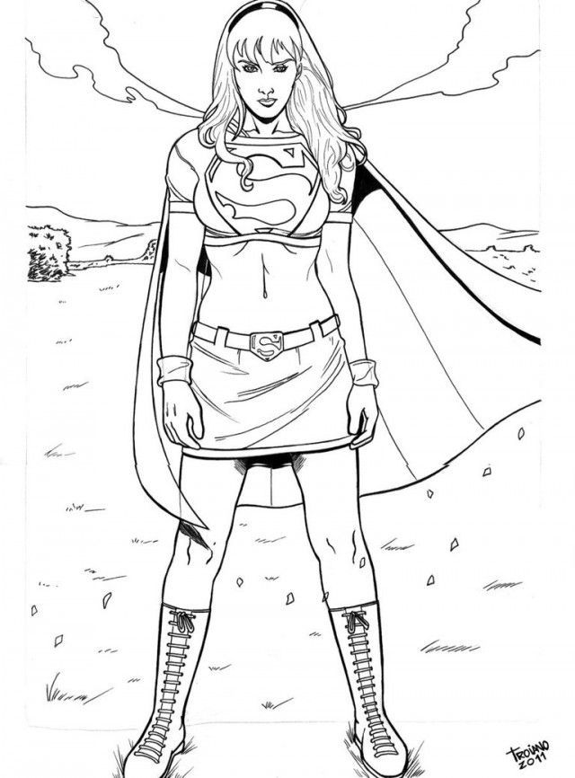 Supergirl S - Coloring Pages for Kids and for Adults