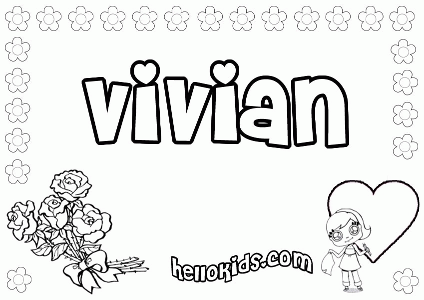 Print-out coloring pages! | Vivian | Pinterest | Name Coloring ...