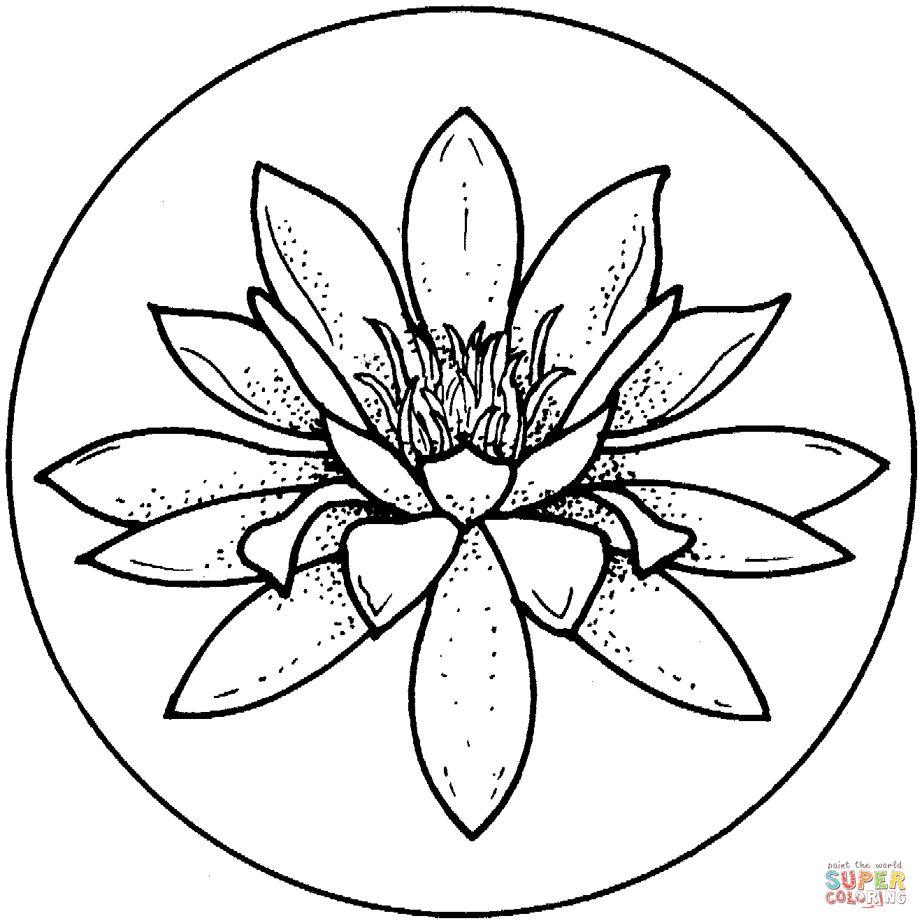 Water Lily 6 coloring page | Free Printable Coloring Pages