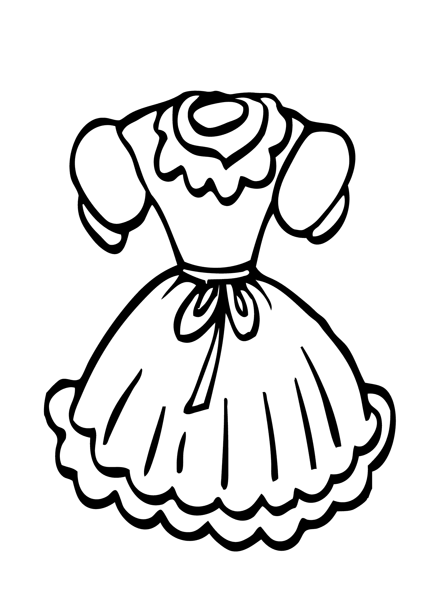 Clothes Coloring Pages For Girls - Coloring Pages For All Ages