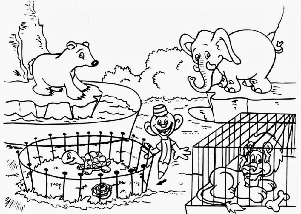 Baby Zoo Animal Coloring Pages Becuo - Colorine.net | #10374