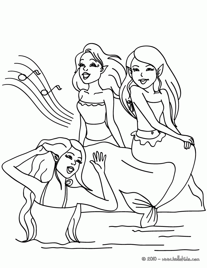 coloring mermaids mako mermaid singing popular