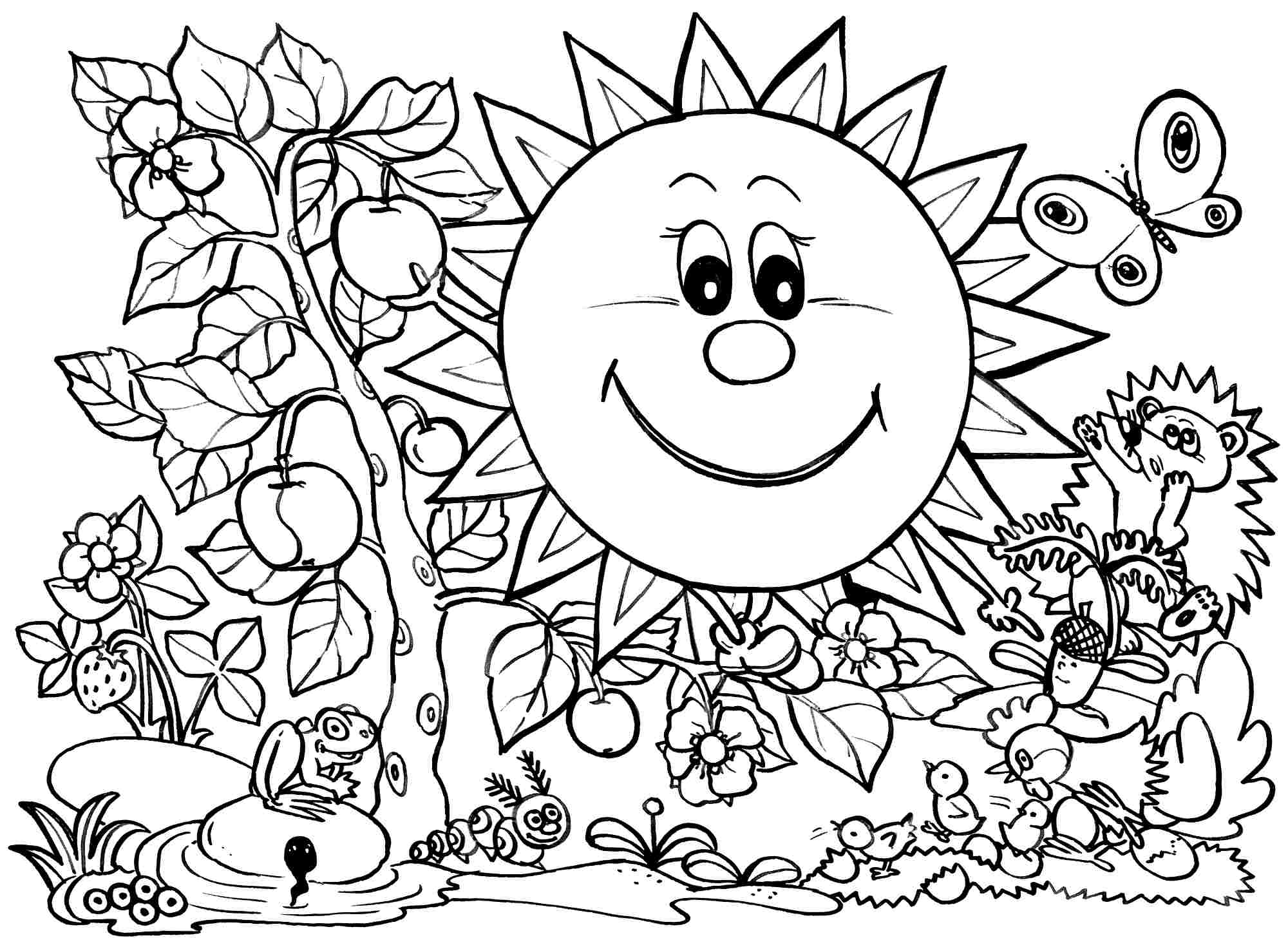 Coloring Pages Free For Kids Spring Time - Coloring Home