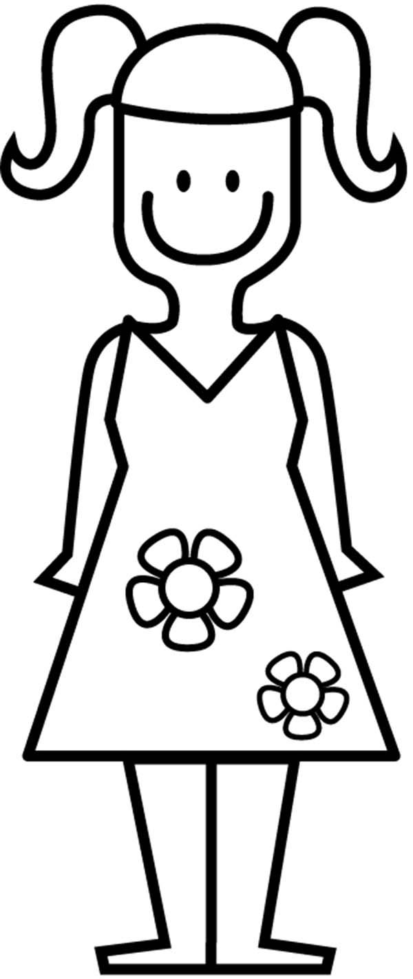 Cute Dress for Little Girl Coloring Page: Cute Dress for Little ...