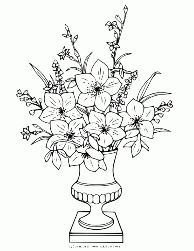 Complex Flower Coloring Pages - Coloring Home