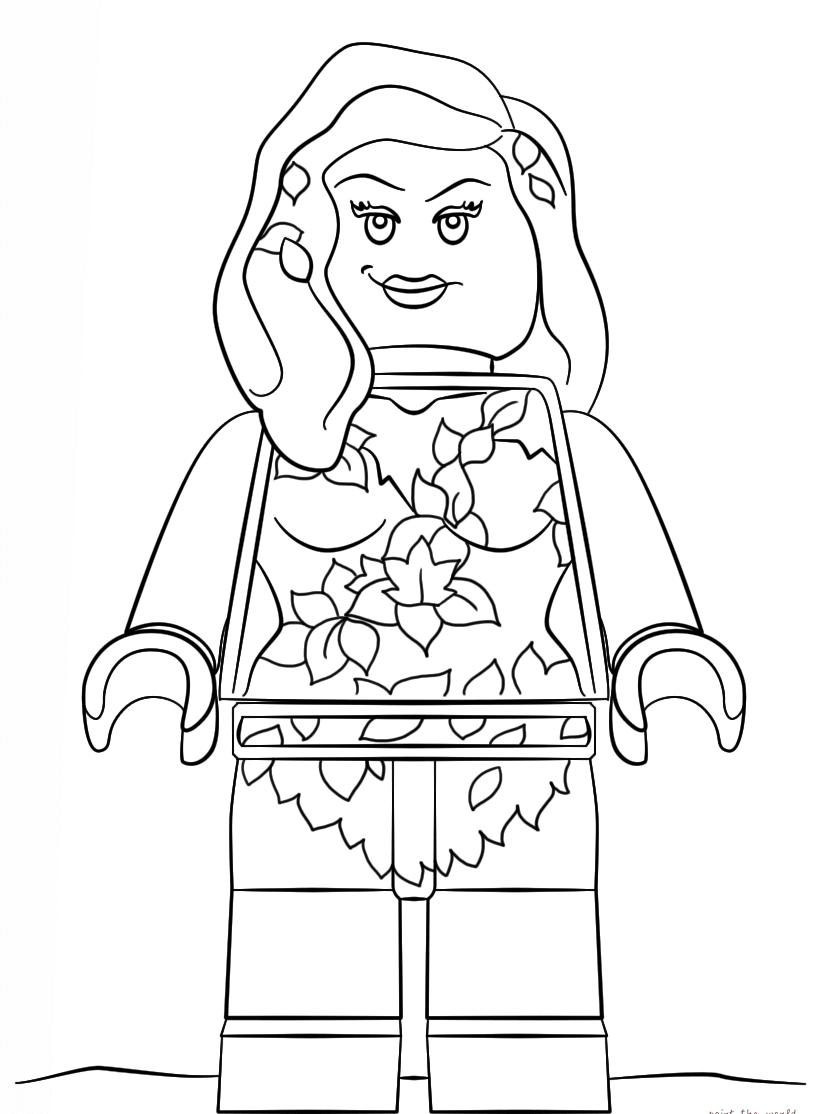 Lego Poison Ivy Coloring Pages