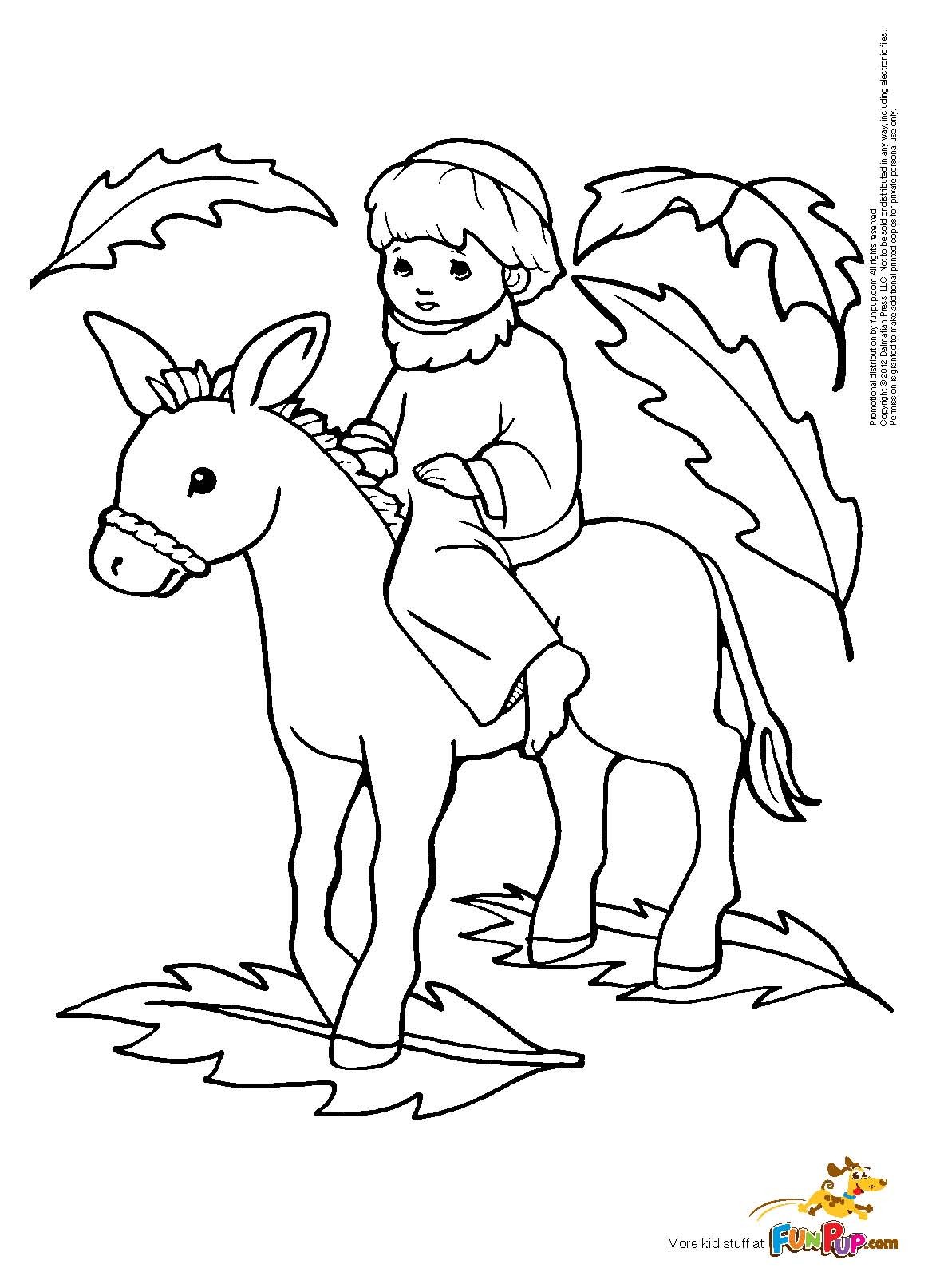 Palm Sunday Coloring Pages - Coloring Home