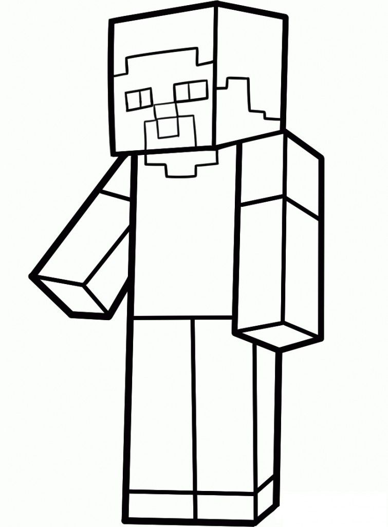 Minecraft Zombie - Coloring Pages for Kids and for Adults