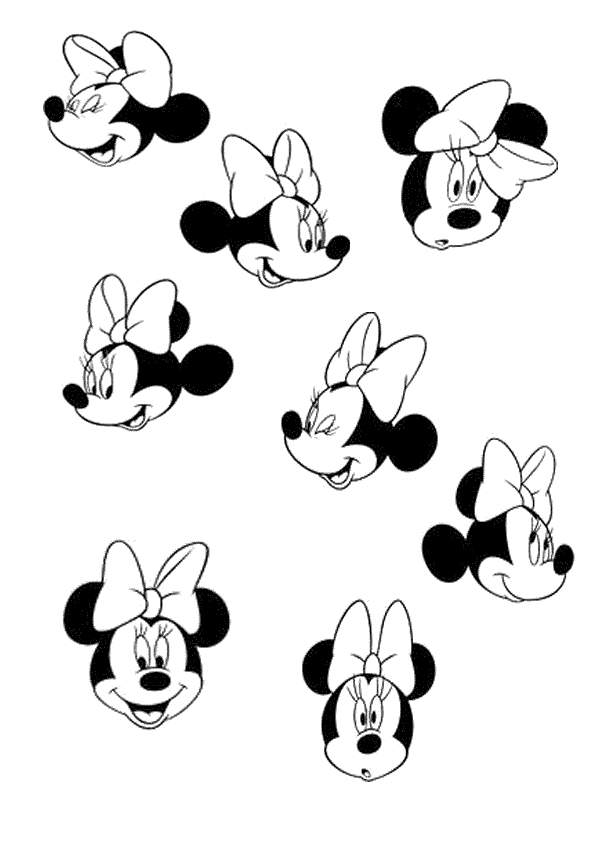 Mickey Mouse Face Coloring Page - Coloring Pages for Kids and for ...
