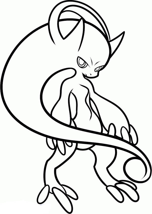 mewtwo coloring page