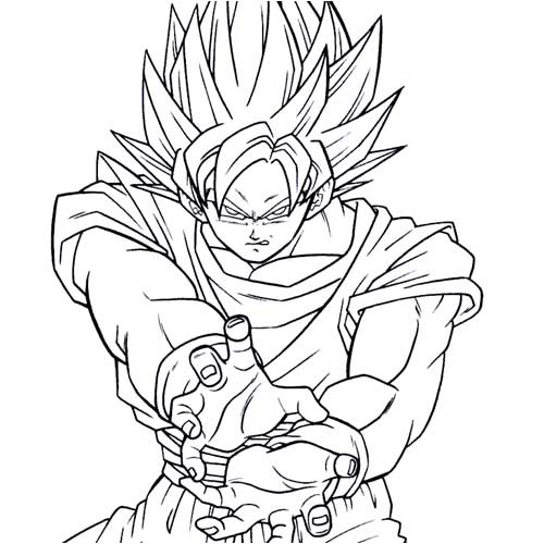Goku - Coloring Pages for Kids and for Adults