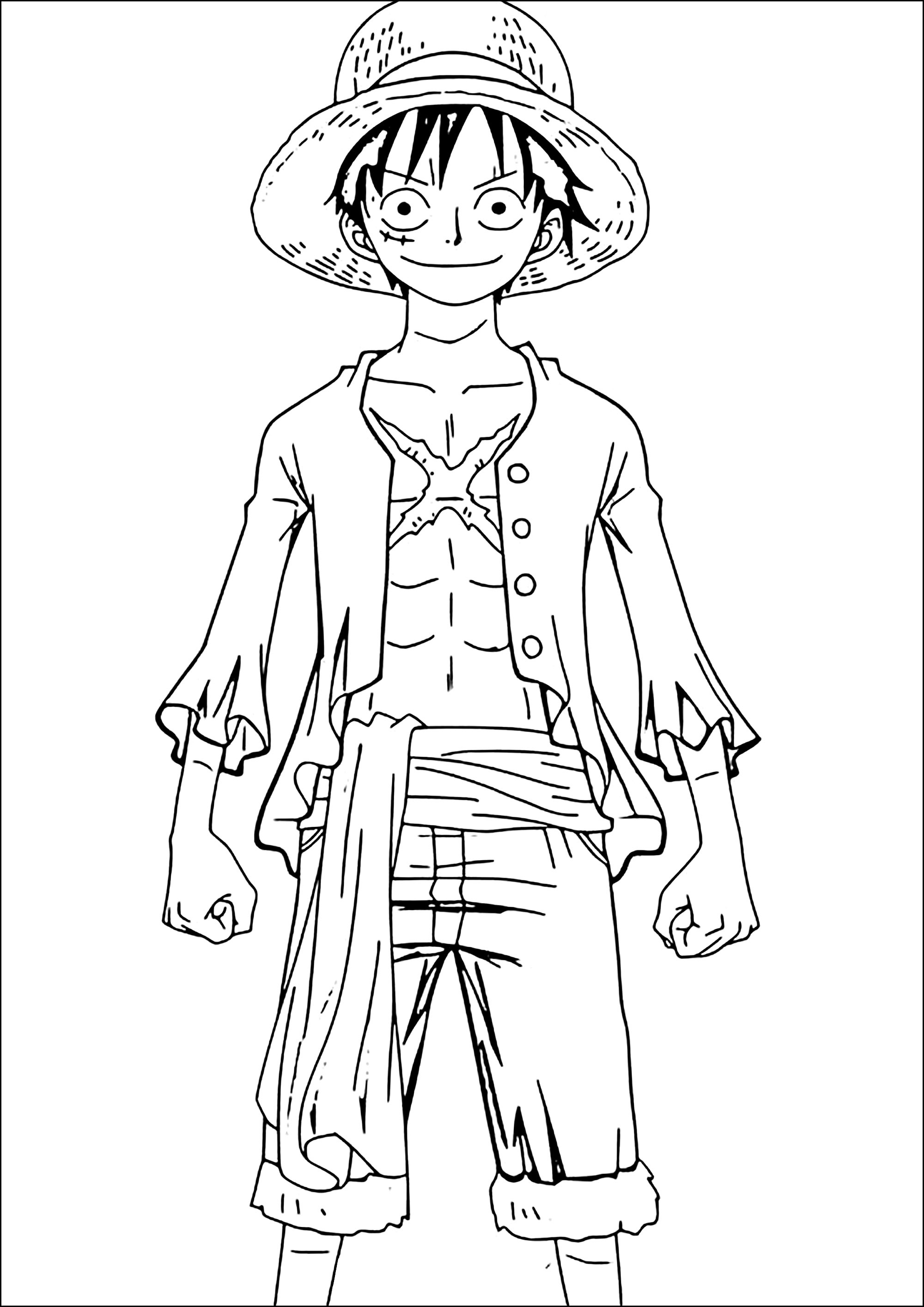Monkey D. Luffy coloring page - One ...