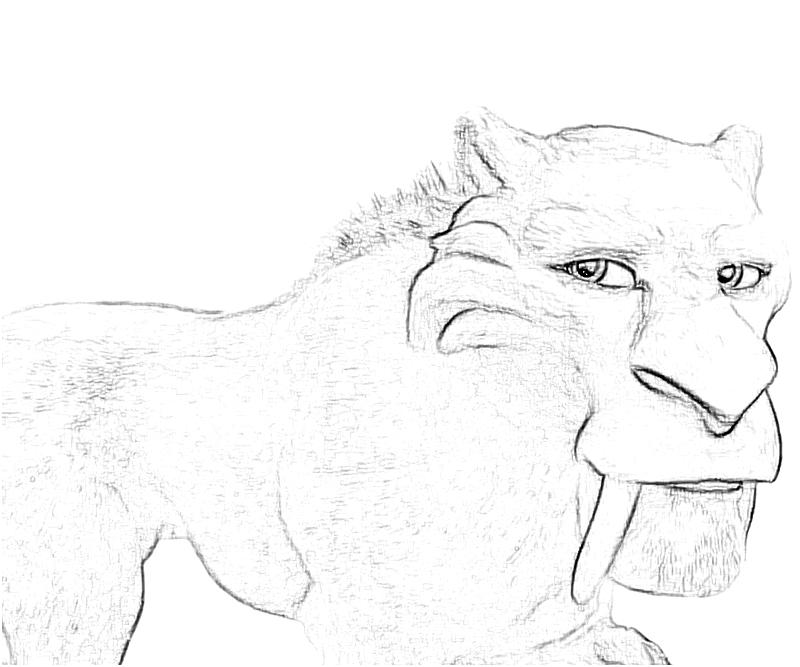 ice age coloring pages diego luna - photo #36