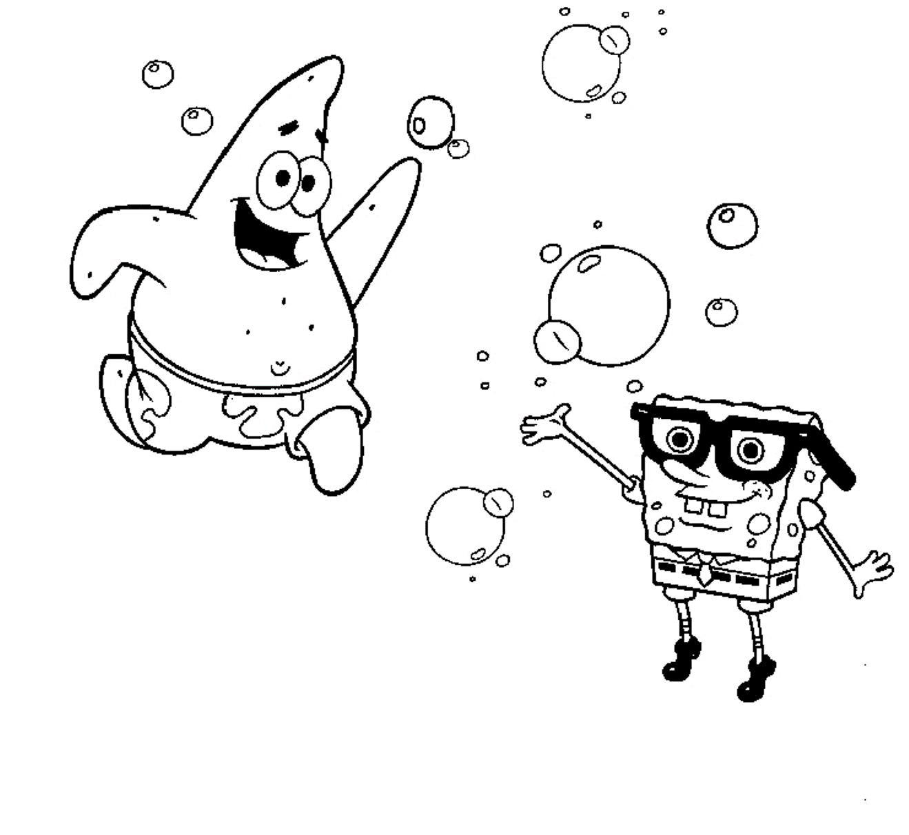 Patrick Spongebob Coloring Pages : Spongebob And Patrick Coloring ...