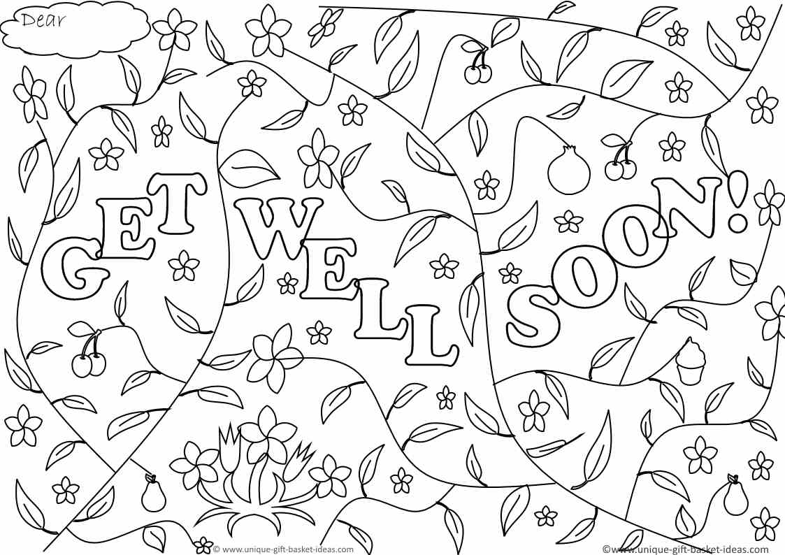 Get Well Soon Printable Coloring Pages | Free Coloring Pages