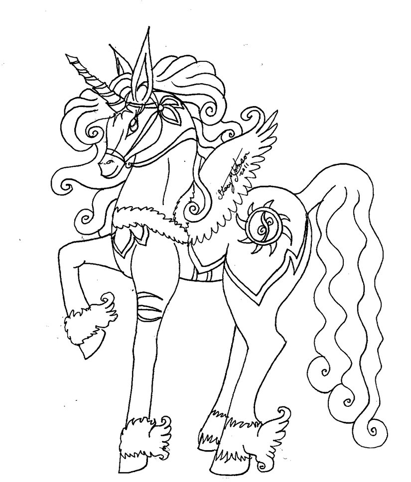 Unicorn Picture To Color - Coloring Pages for Kids and for Adults