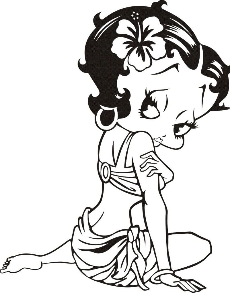 Free Printable Coloring Pages Betty Boop Coloring Home