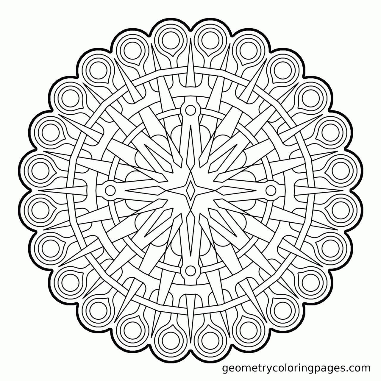 Sacred Geometry Coloring Page - Coloring Home