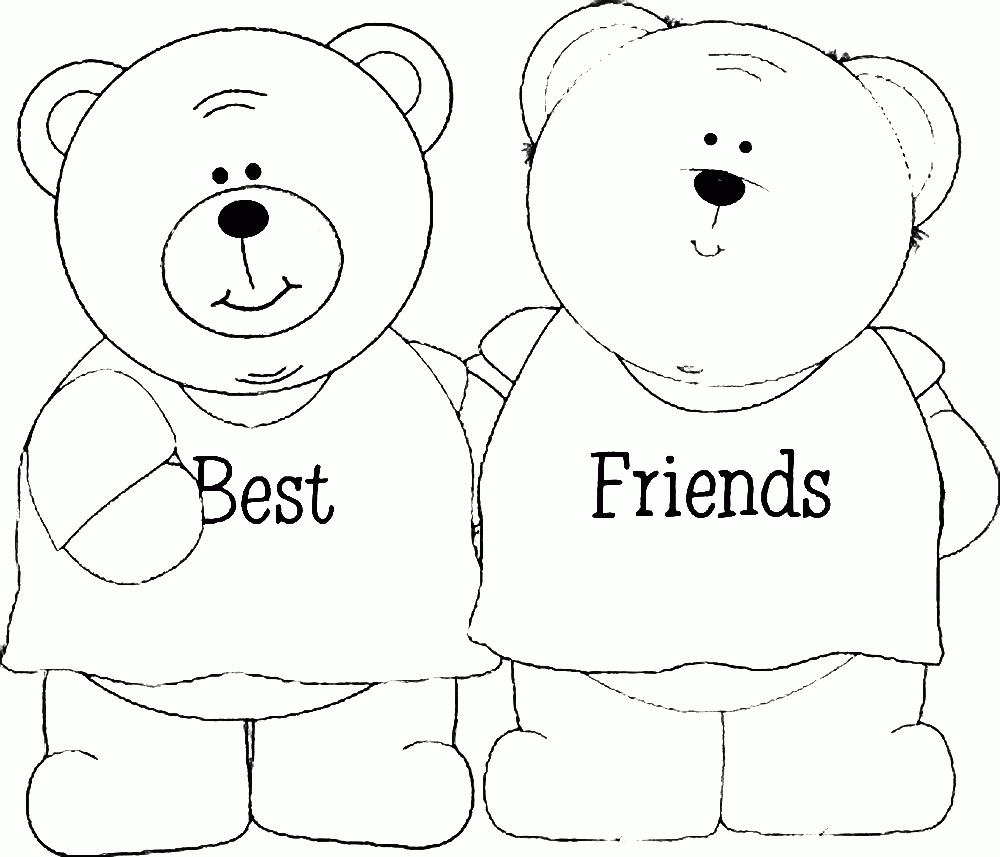 Friendship Coloring Pages - Widetheme