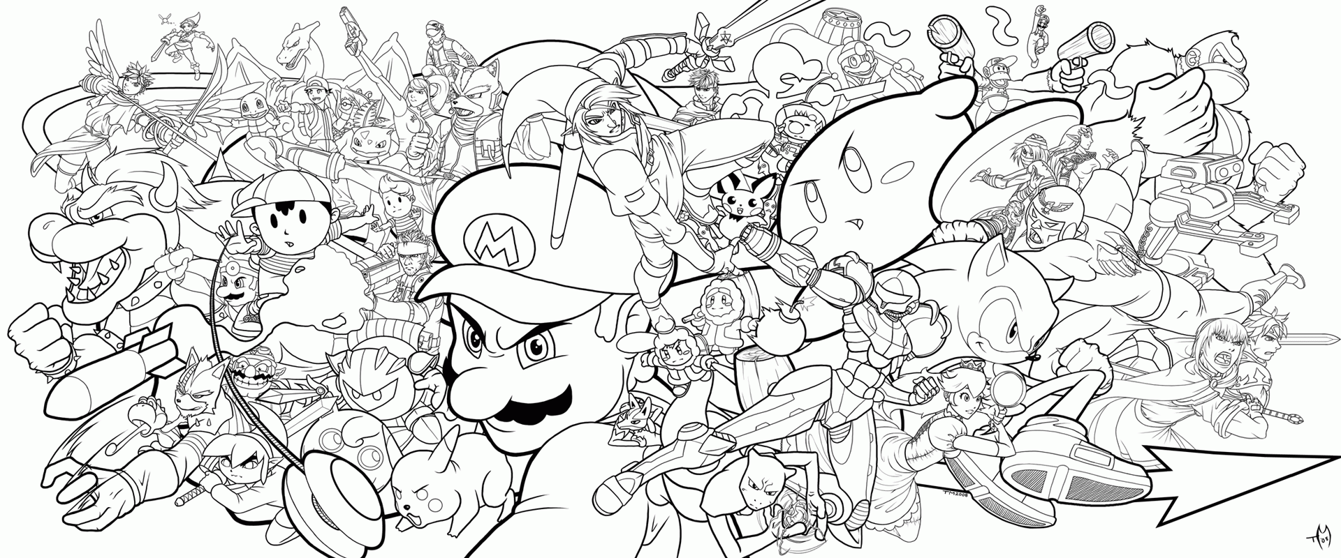 668 Cute Super Smash Bros Coloring Pages with Printable
