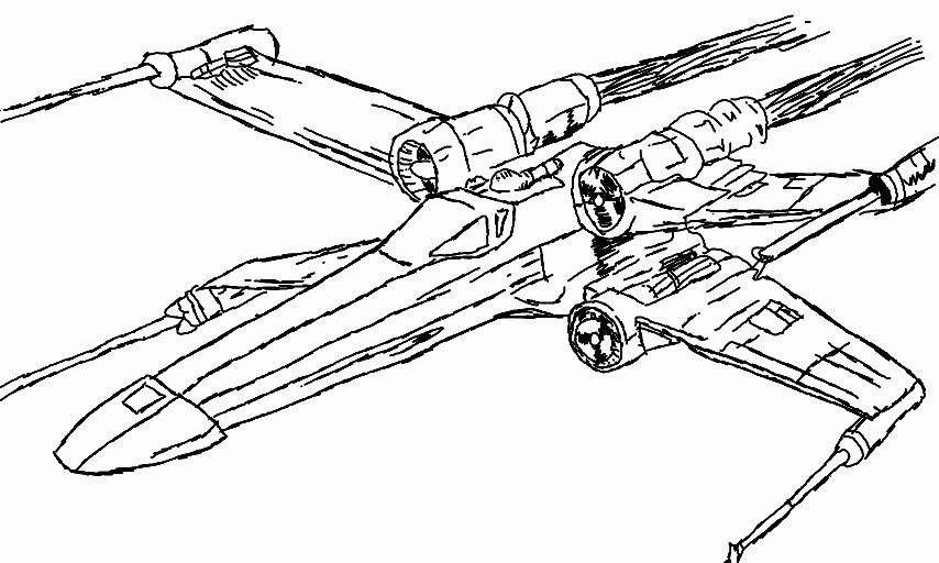 X Wing Starfighter Coloring Pages Coloring Home