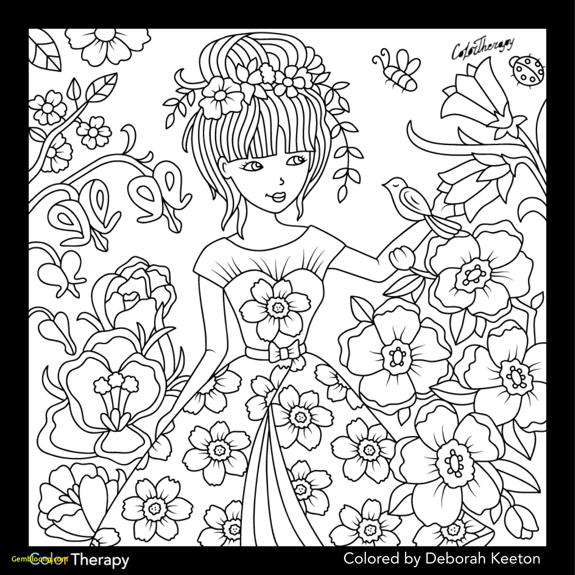 coloring pages : Flower Garden Coloring Pages Luxury Girl In ...