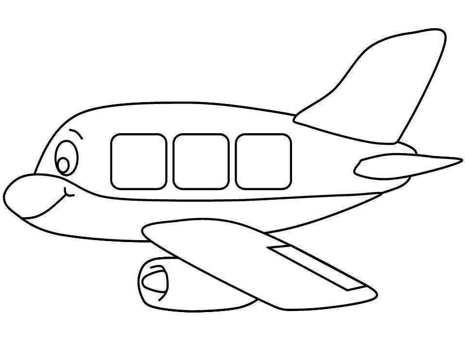 Airplane Colouring Page | aeroplane with colouring