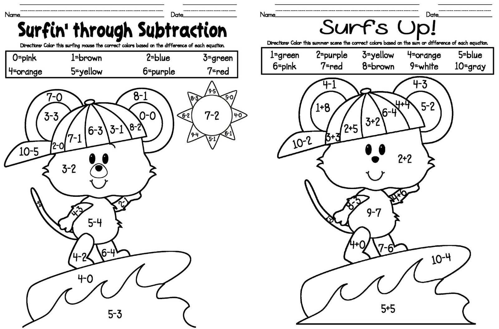 Kindergarten Math Coloring Pages   Coloring Home